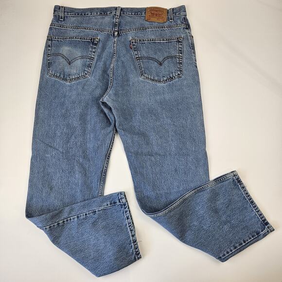 Vintage Levi's 505 Jeans Men 42(40)x32 Light Wash Regular Fit Straight Y2K Denim - Picture 11 of 15